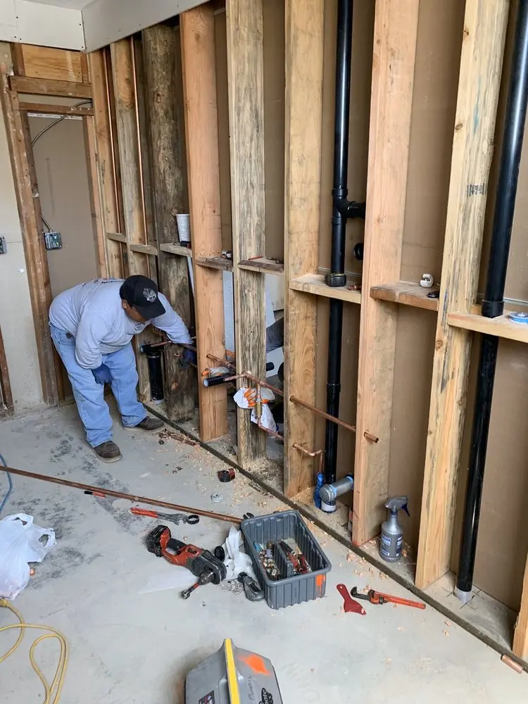 Commercial rough-in plumbing for Gas Line Repair in West Leesport